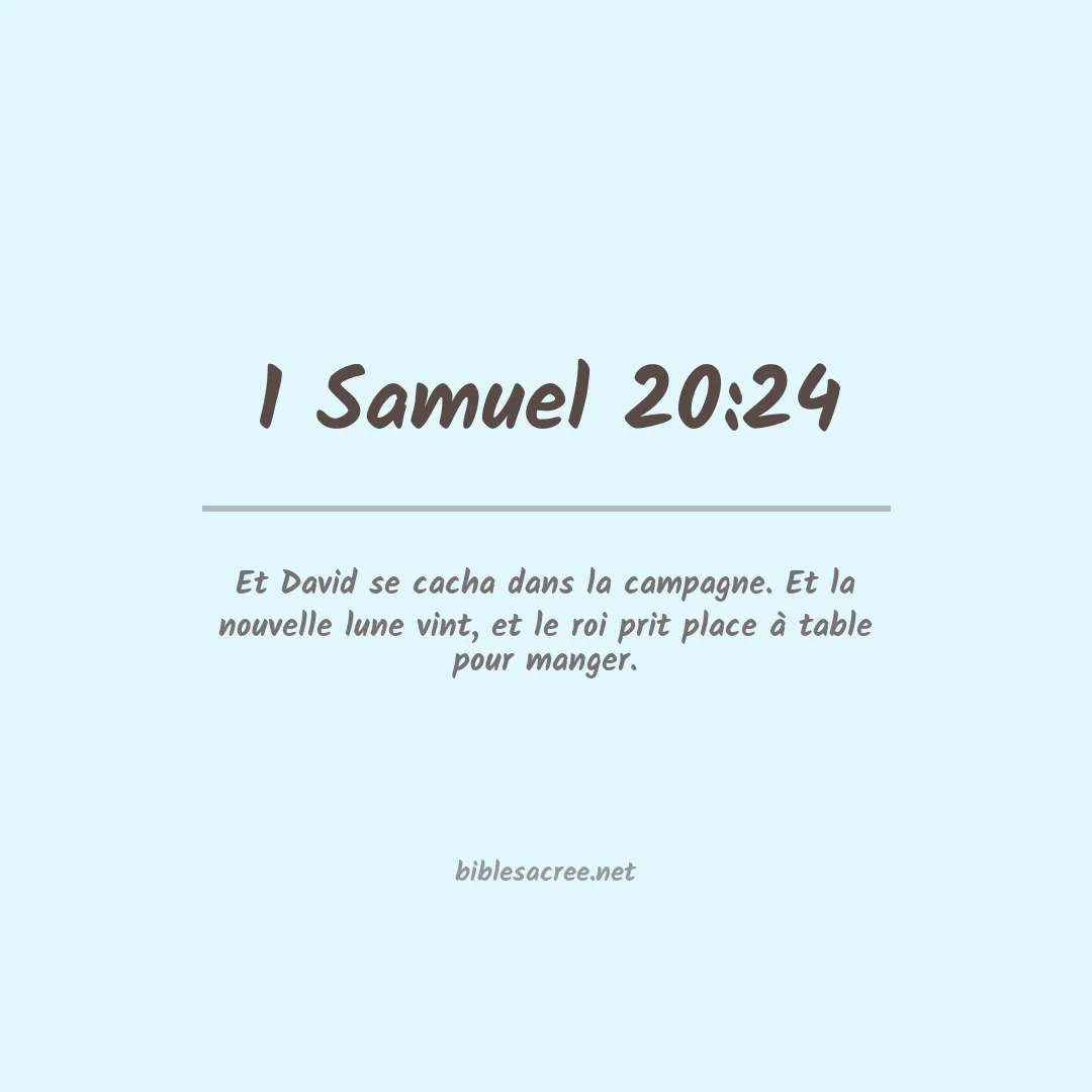 1 Samuel - 20:24