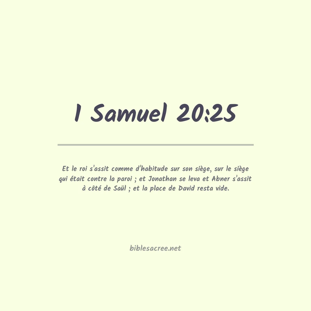 1 Samuel - 20:25