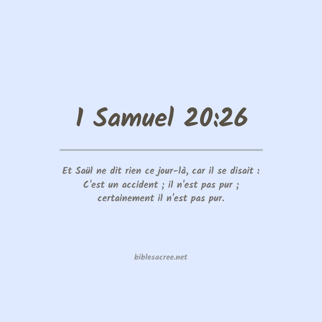 1 Samuel - 20:26