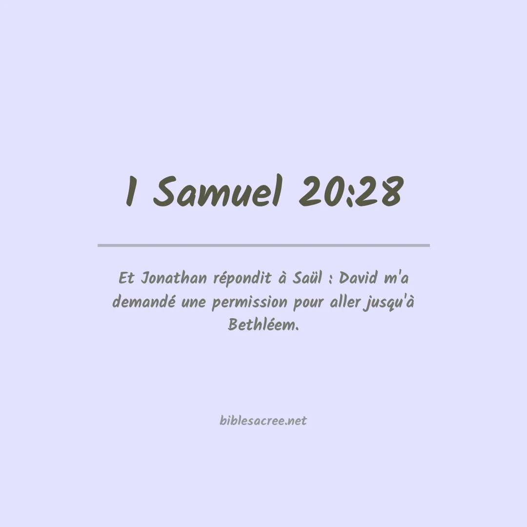 1 Samuel - 20:28