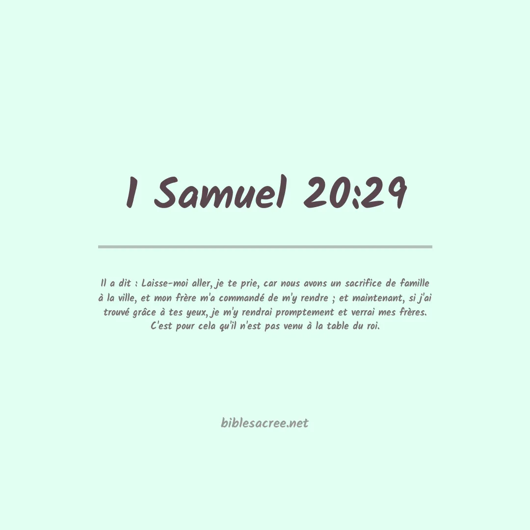 1 Samuel - 20:29