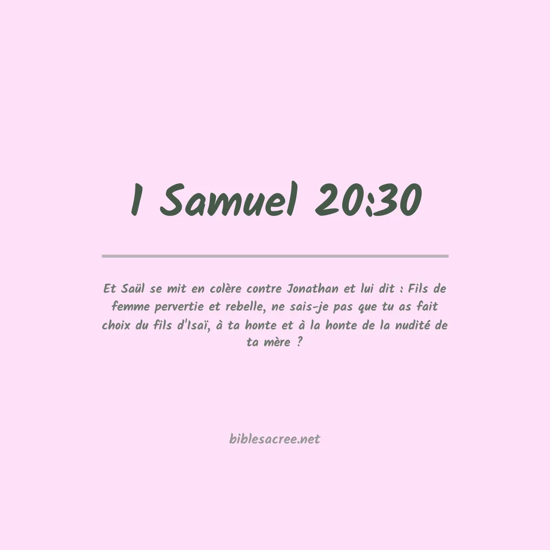1 Samuel - 20:30