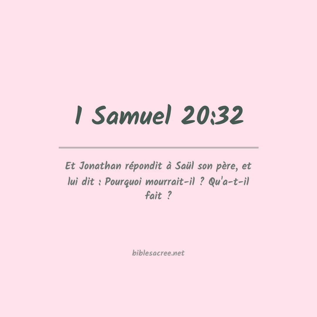 1 Samuel - 20:32