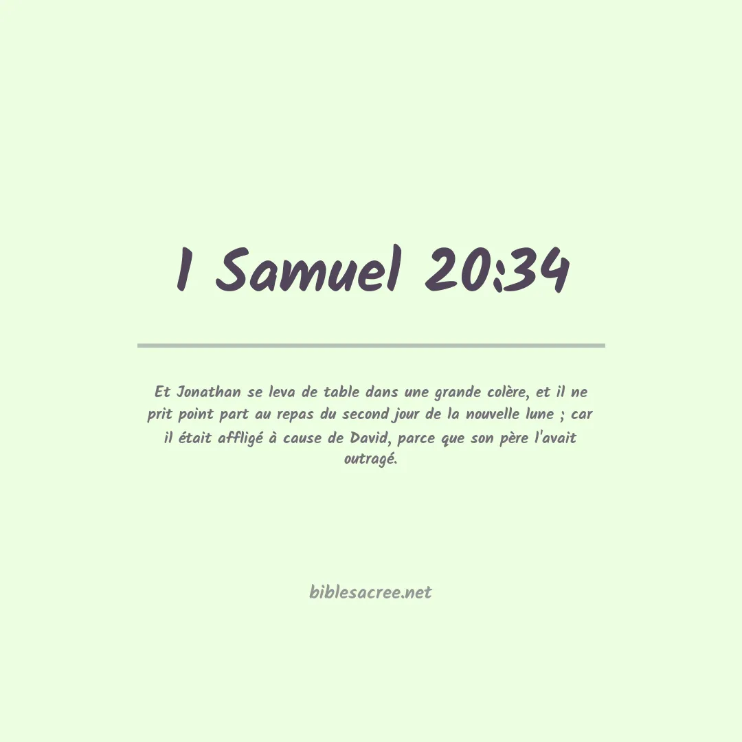 1 Samuel - 20:34