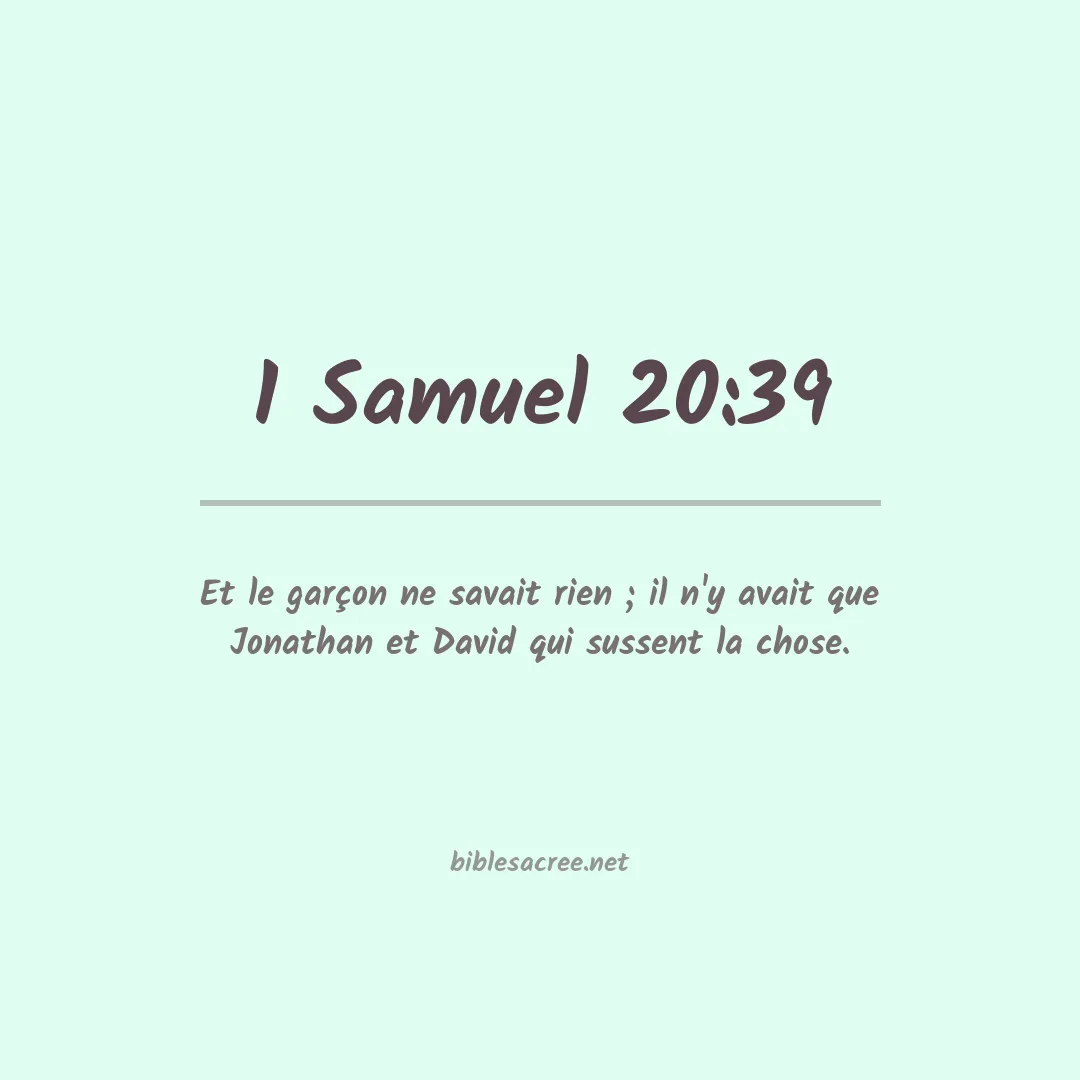 1 Samuel - 20:39