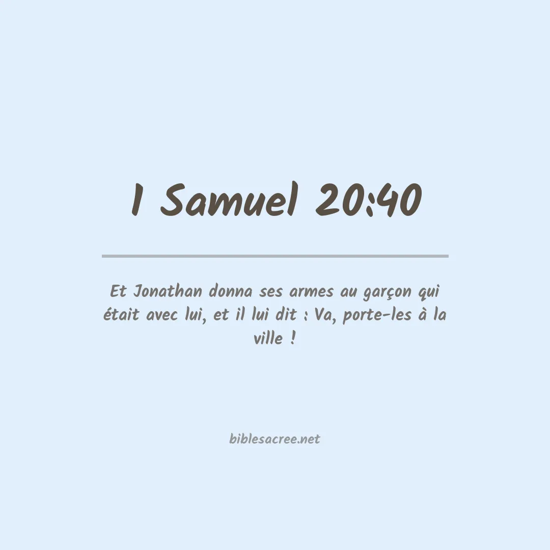 1 Samuel - 20:40
