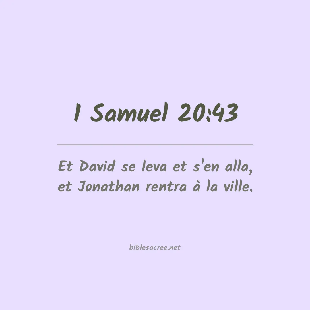 1 Samuel - 20:43