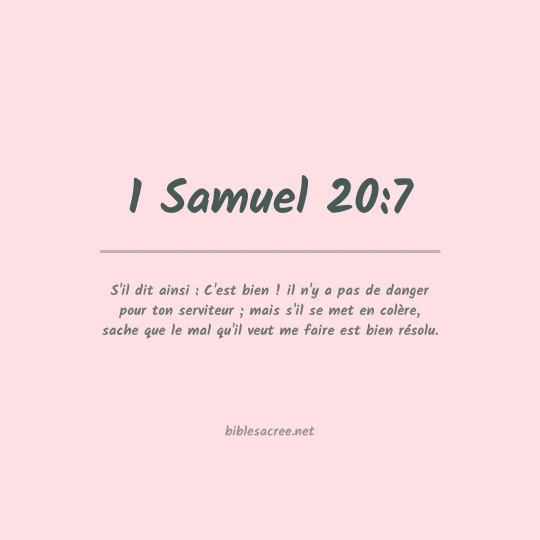 1 Samuel - 20:7