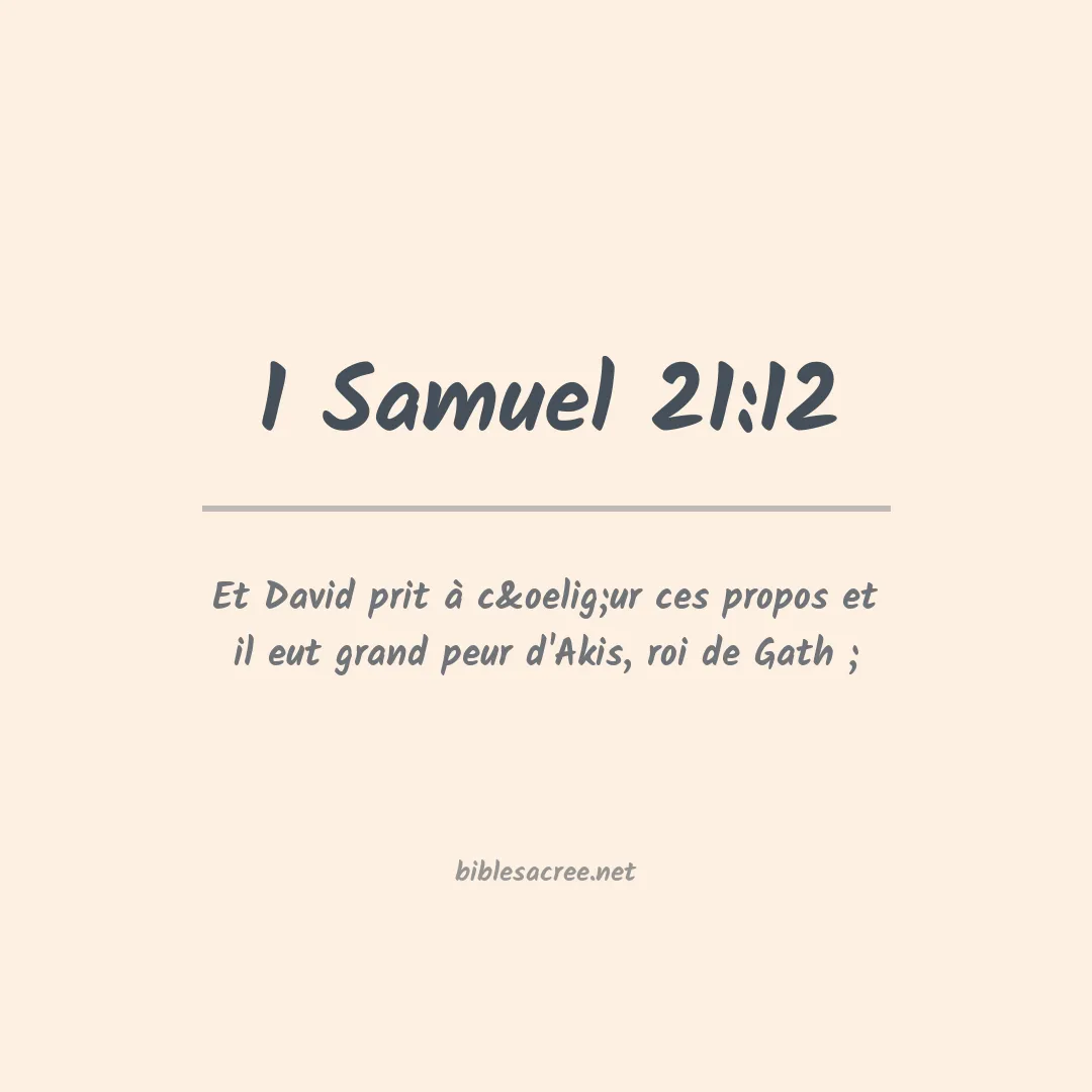 1 Samuel - 21:12