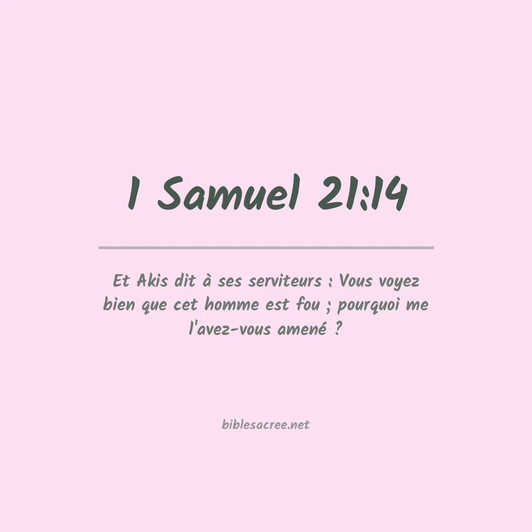 1 Samuel - 21:14