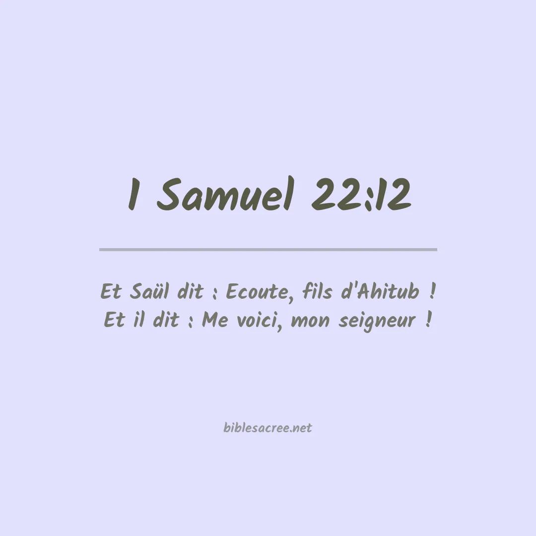 1 Samuel - 22:12