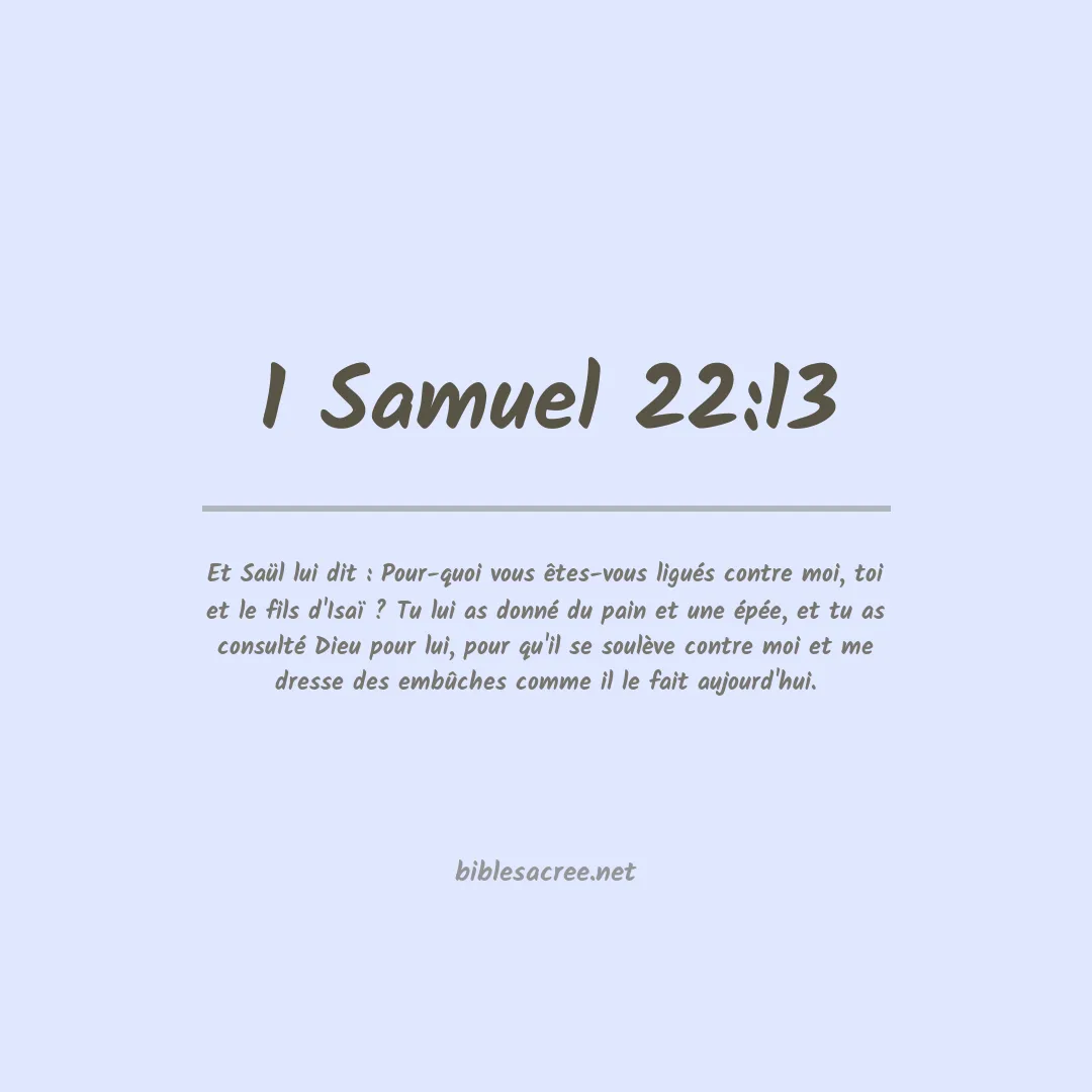1 Samuel - 22:13