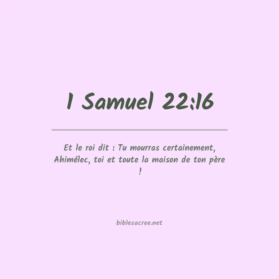1 Samuel - 22:16