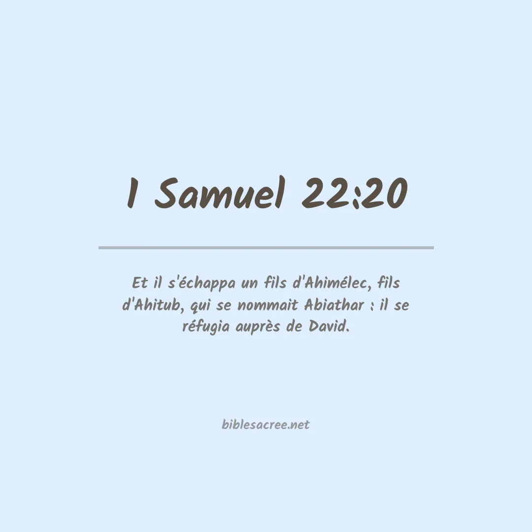 1 Samuel - 22:20