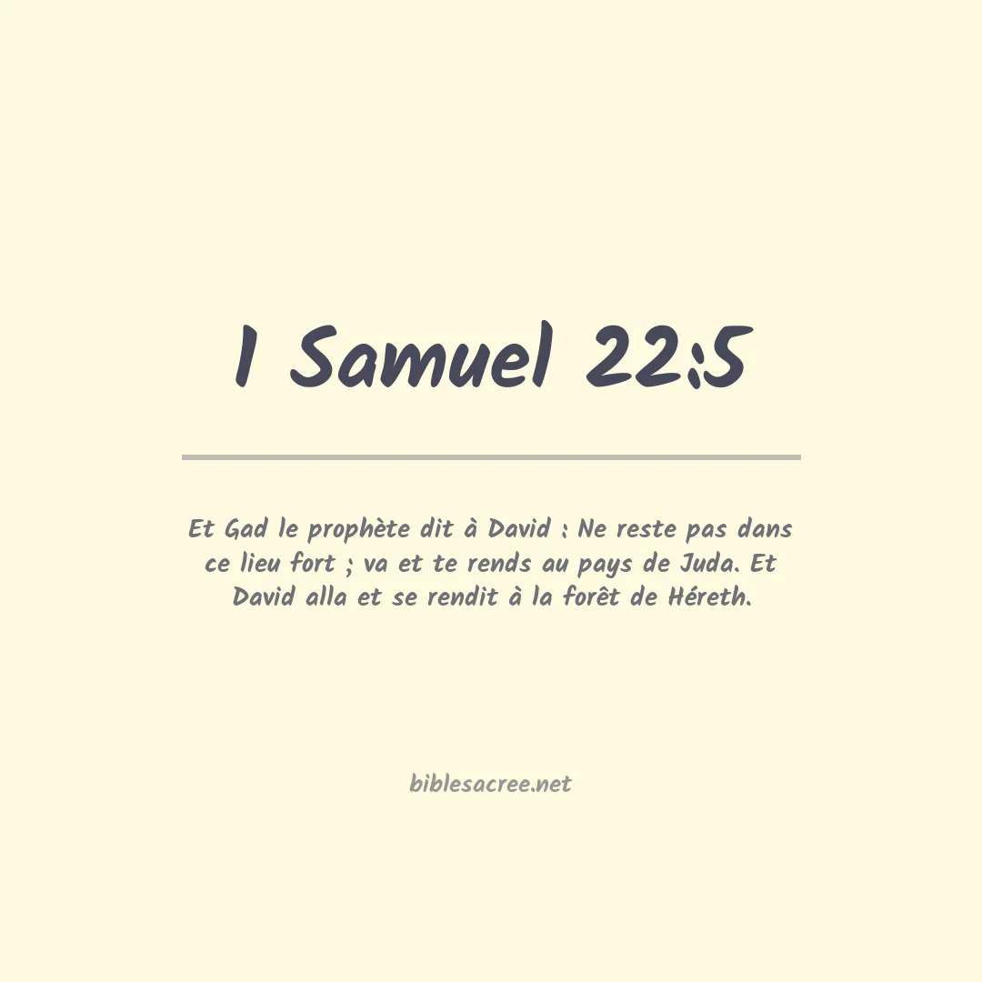 1 Samuel - 22:5