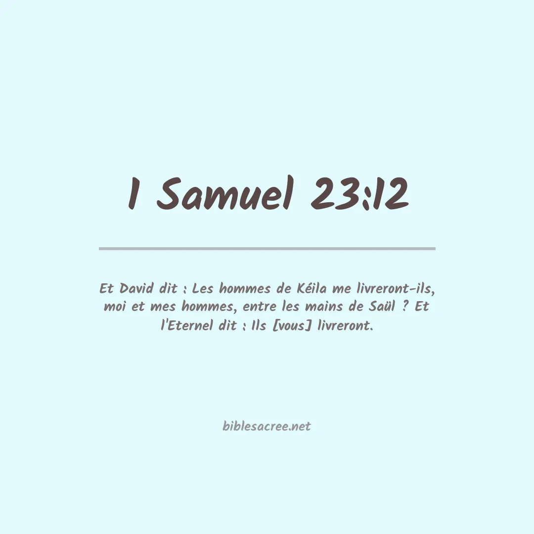 1 Samuel - 23:12
