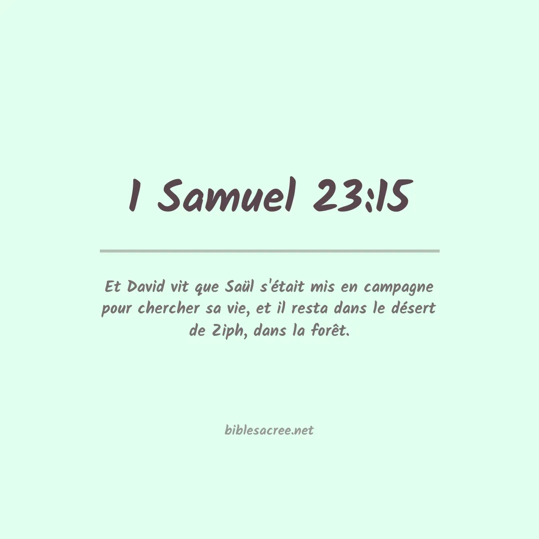 1 Samuel - 23:15