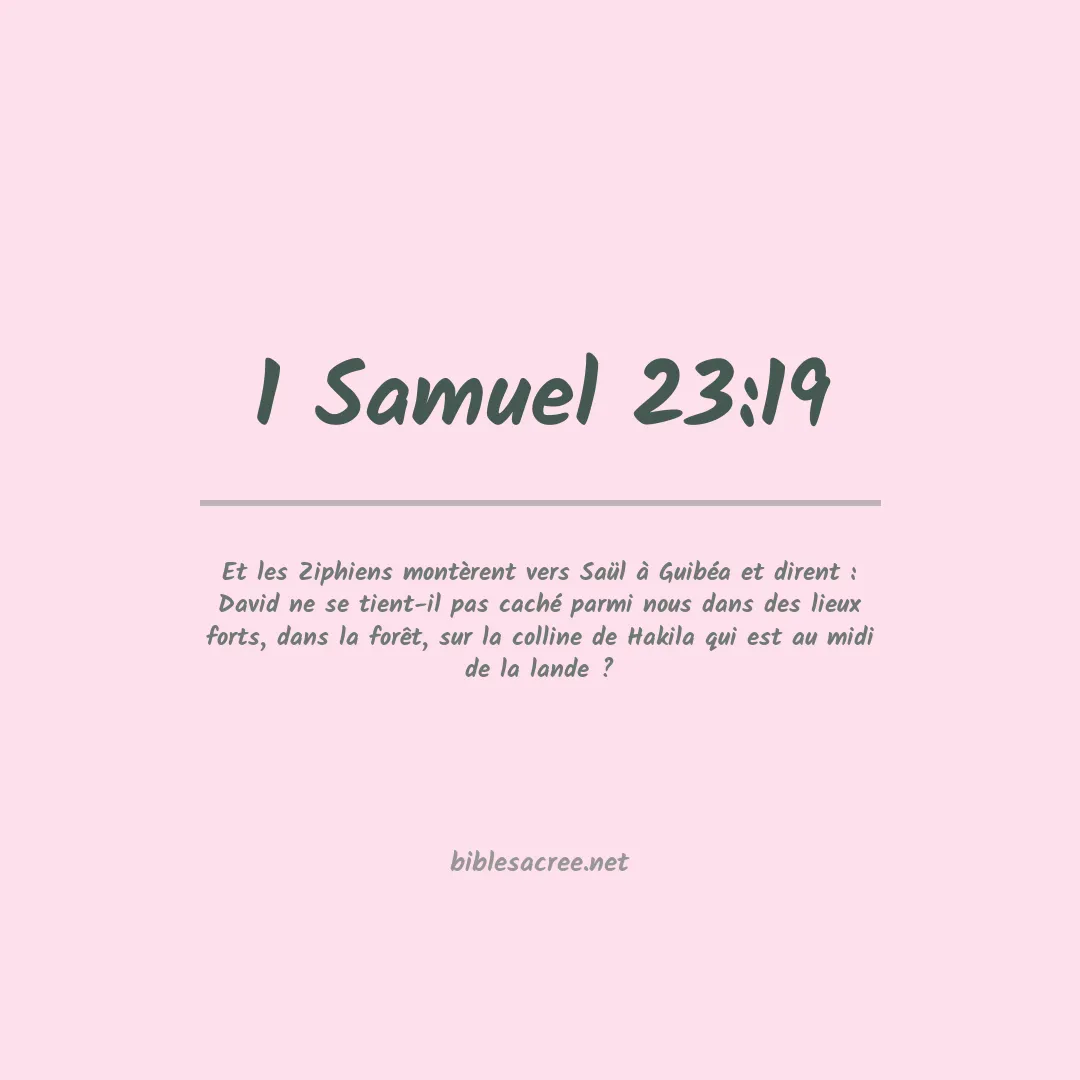 1 Samuel - 23:19