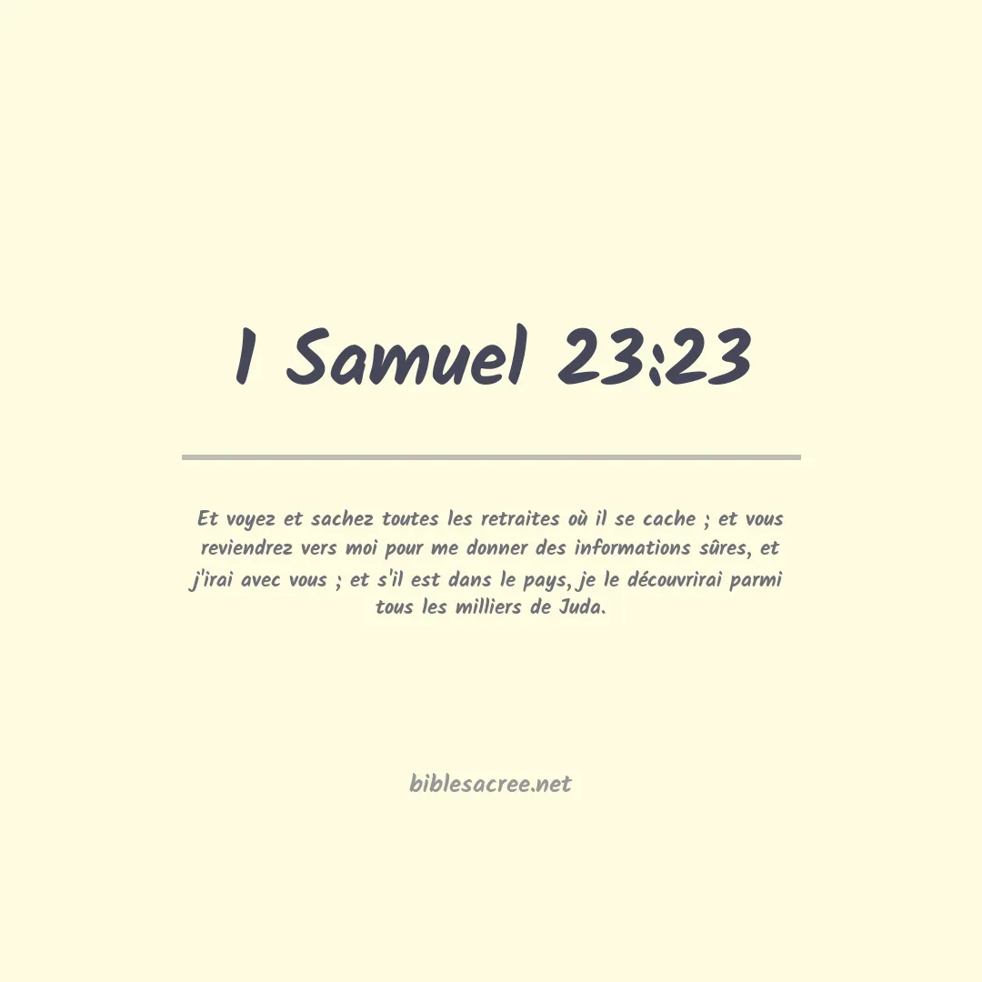1 Samuel - 23:23