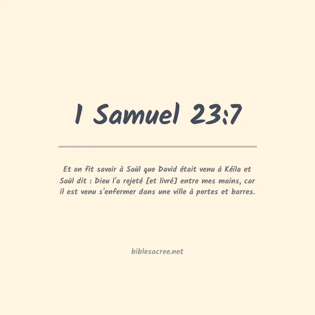 1 Samuel - 23:7