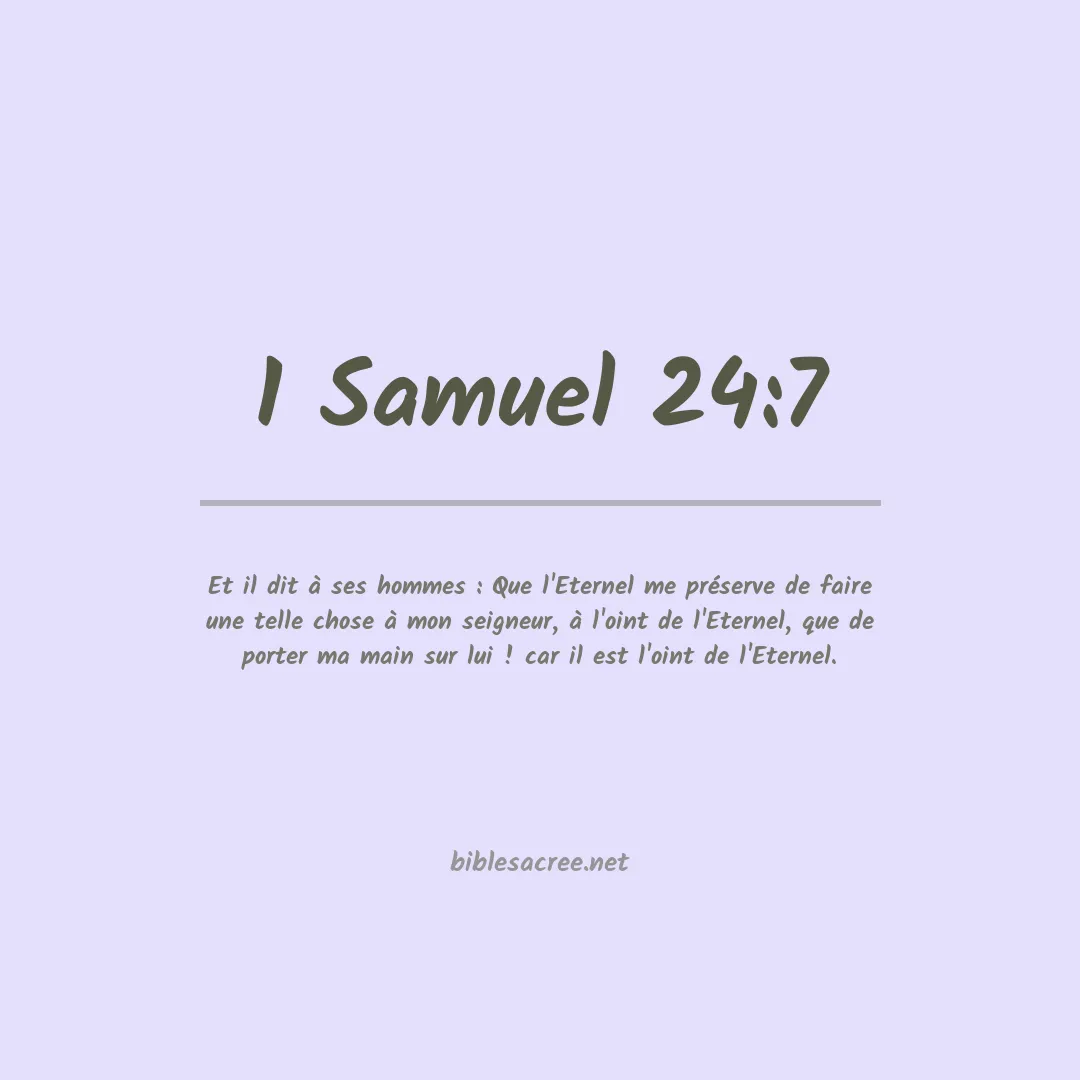 1 Samuel - 24:7