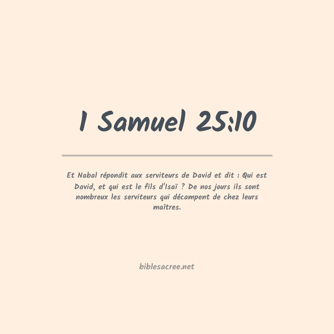 1 Samuel - 25:10