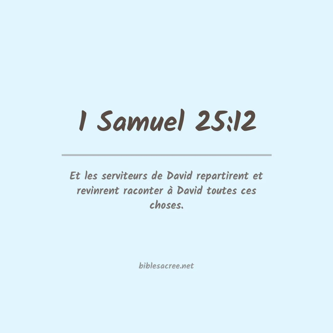 1 Samuel - 25:12