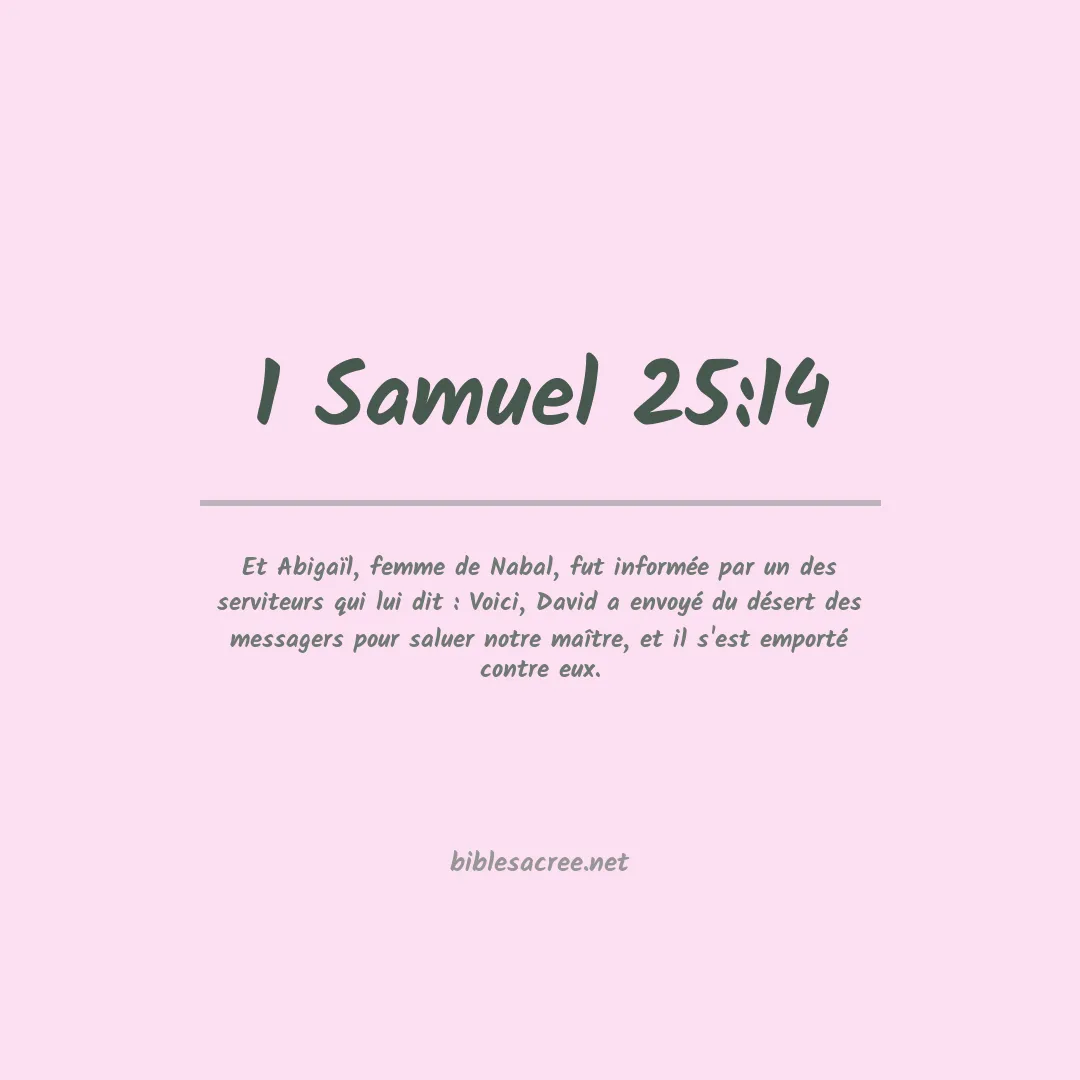 1 Samuel - 25:14