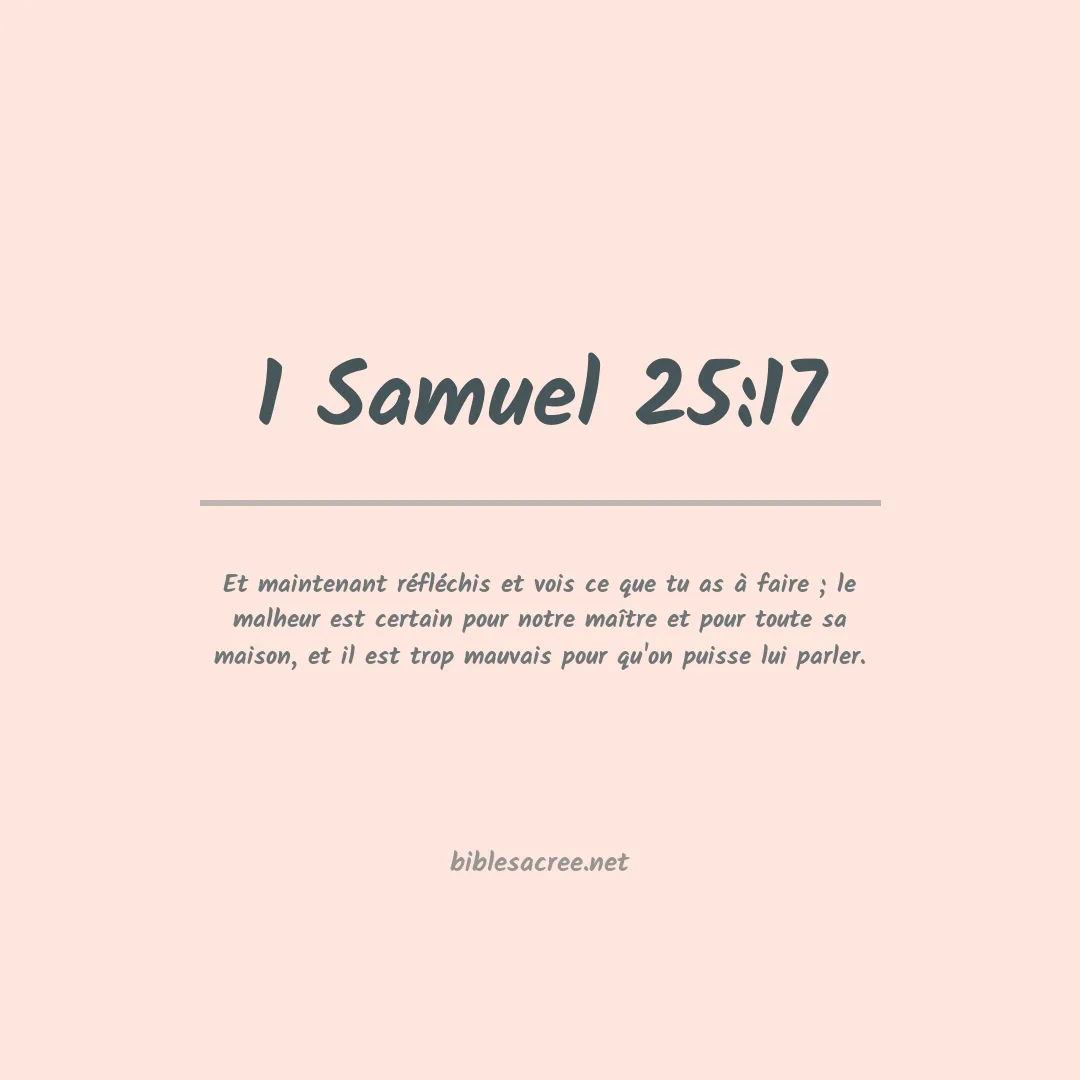 1 Samuel - 25:17