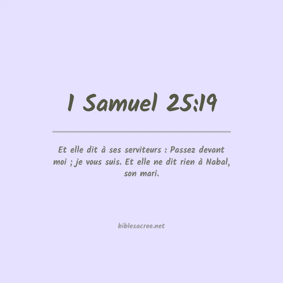 1 Samuel - 25:19