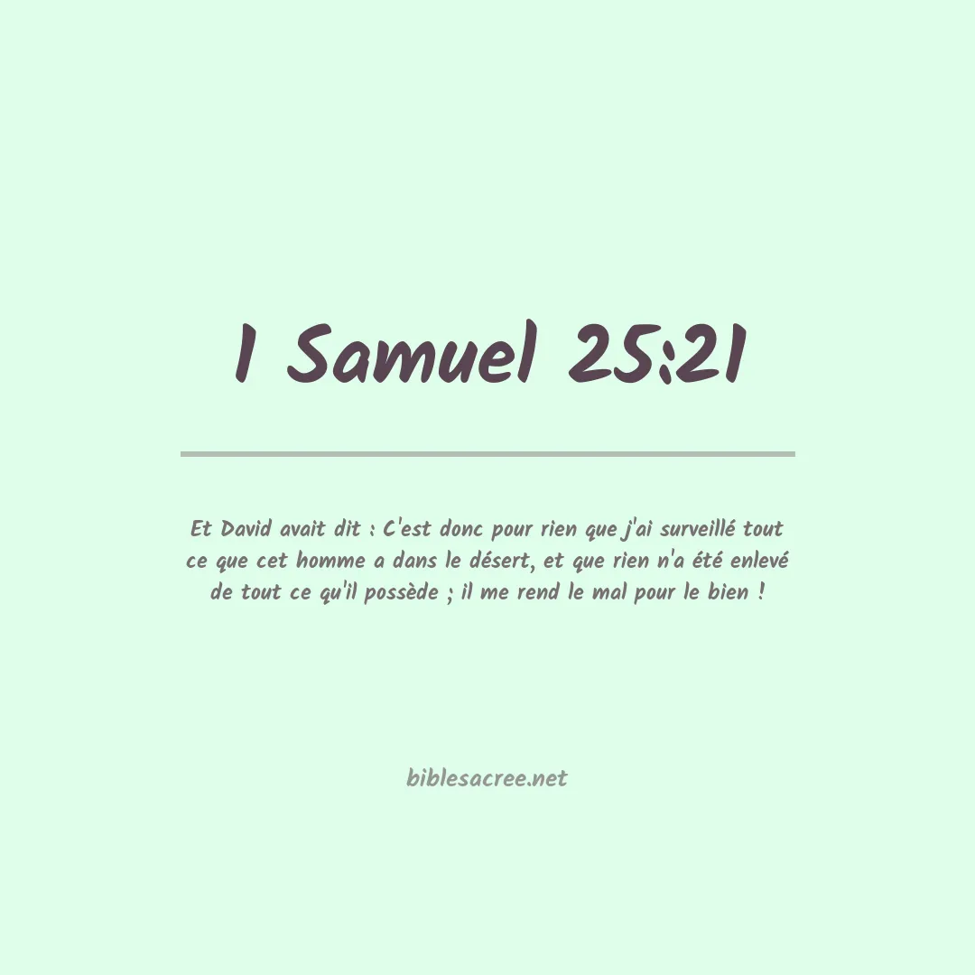 1 Samuel - 25:21