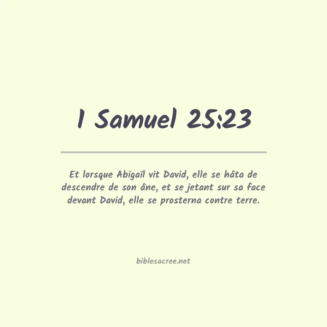 1 Samuel - 25:23