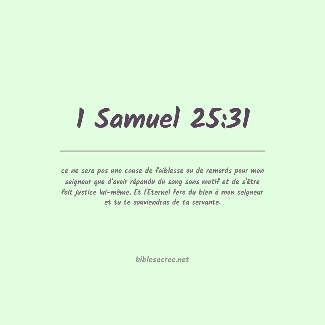 1 Samuel - 25:31