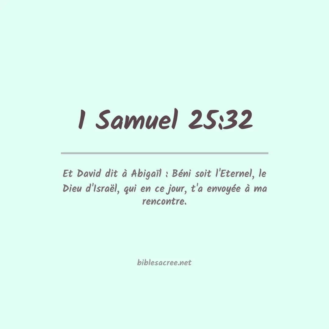1 Samuel - 25:32