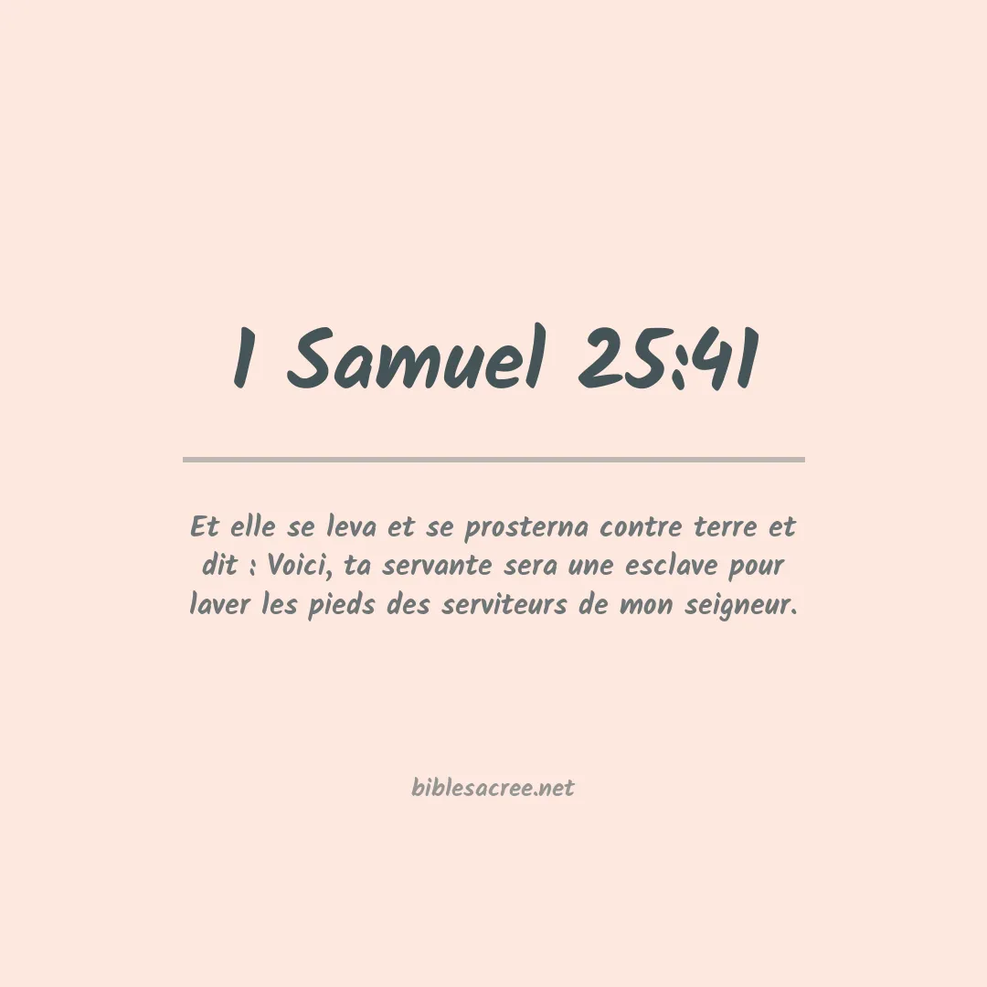 1 Samuel - 25:41