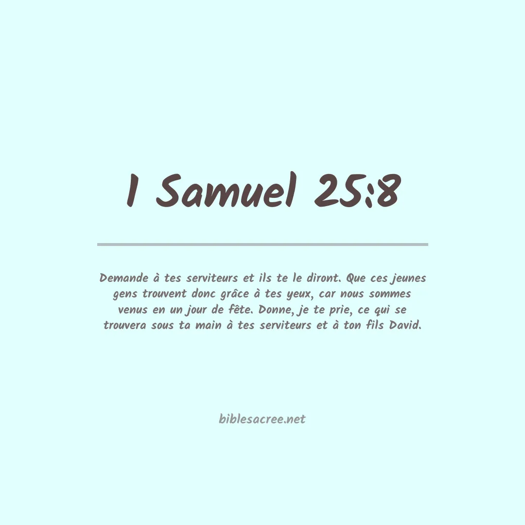 1 Samuel - 25:8