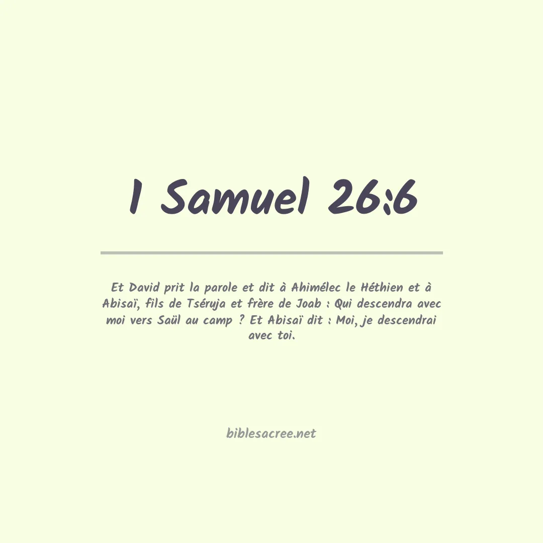 1 Samuel - 26:6