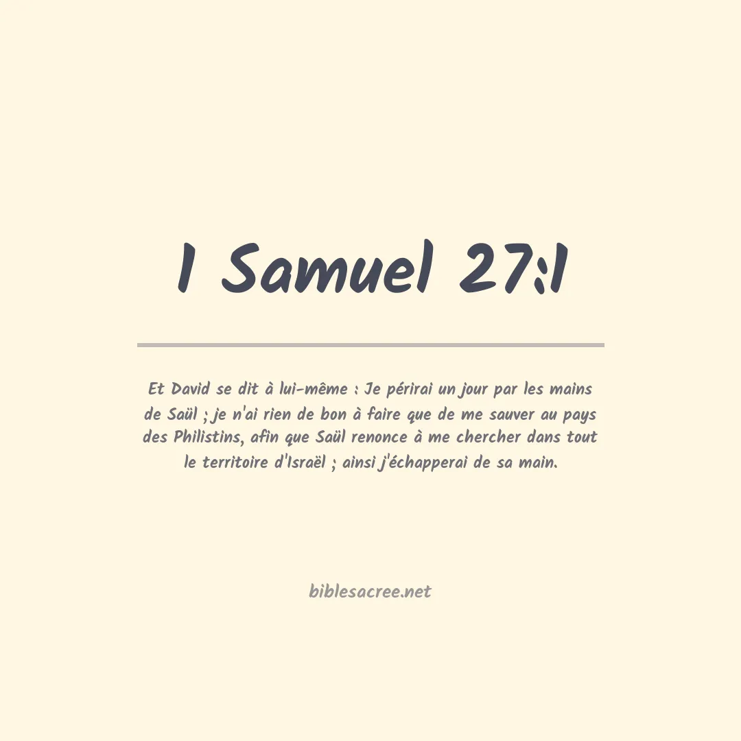 1 Samuel - 27:1