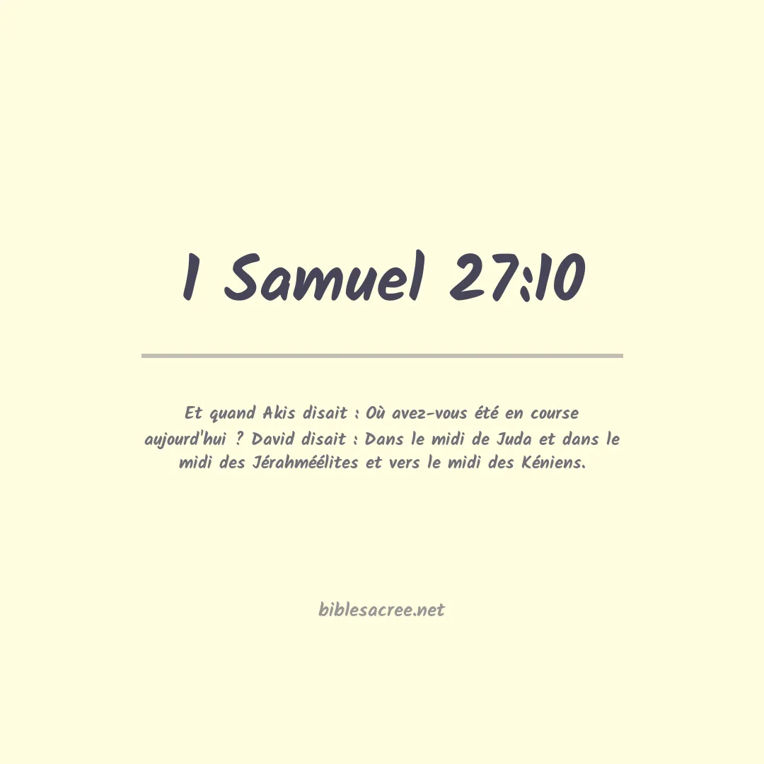 1 Samuel - 27:10