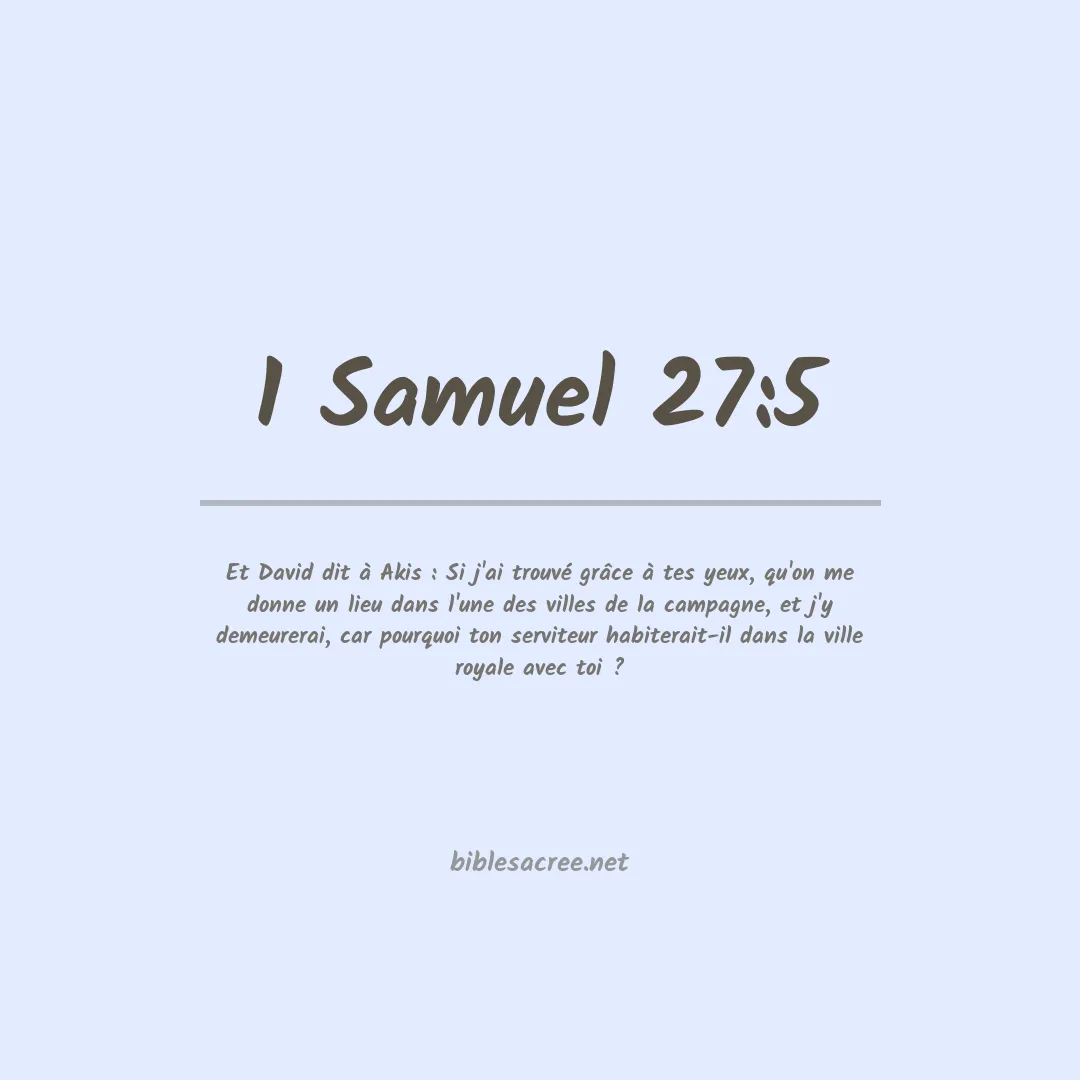 1 Samuel - 27:5
