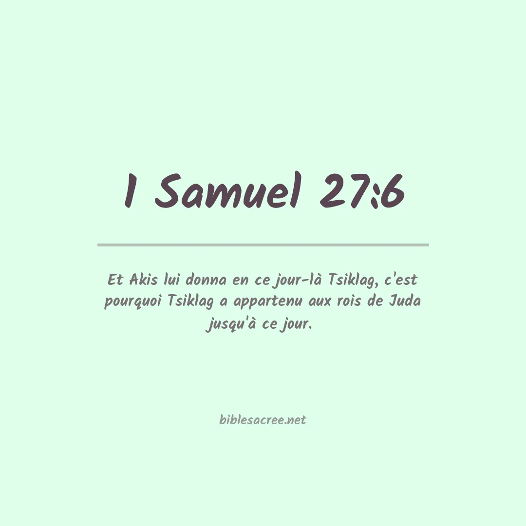 1 Samuel - 27:6