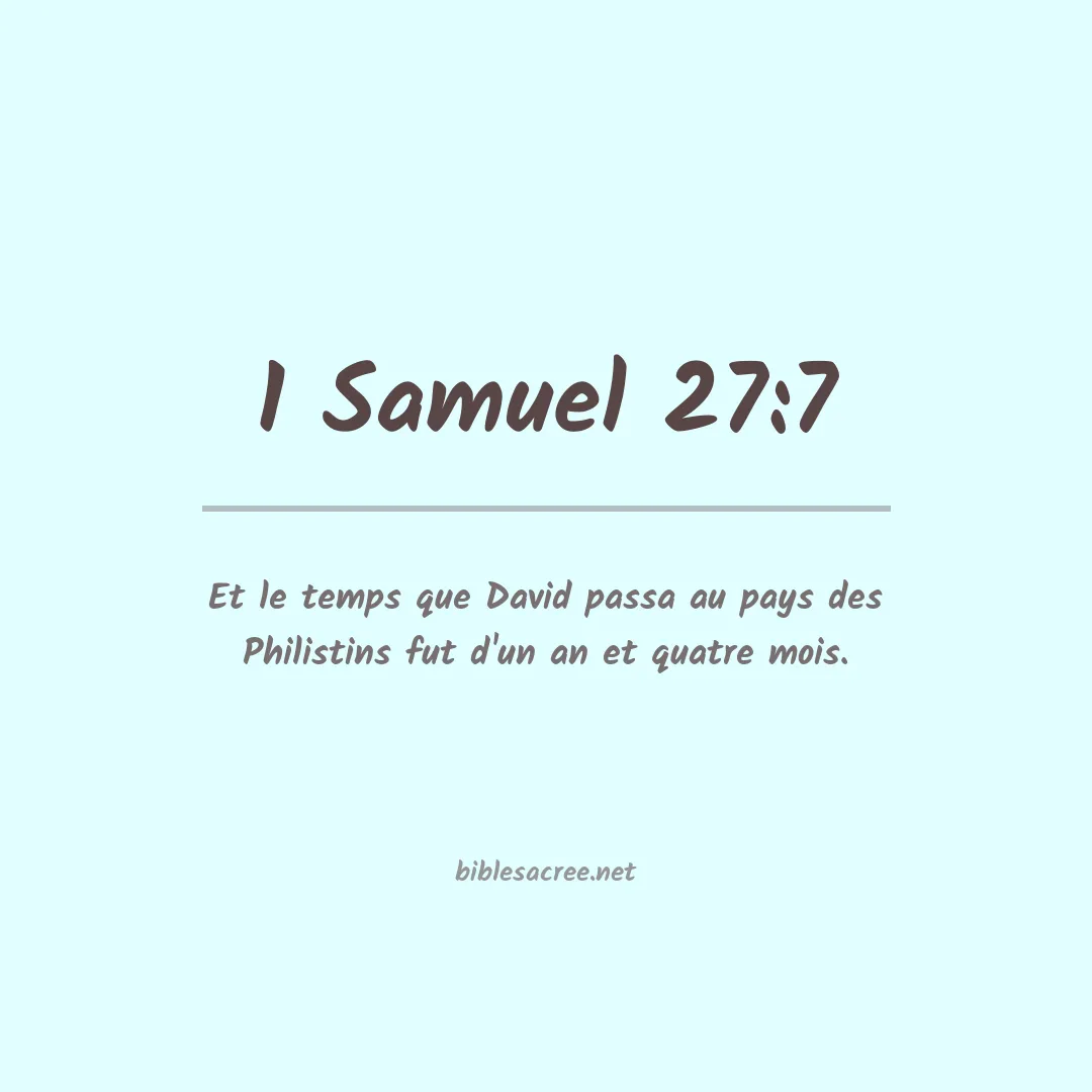 1 Samuel - 27:7