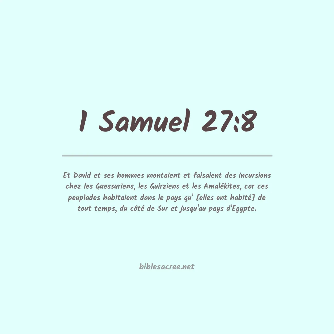 1 Samuel - 27:8