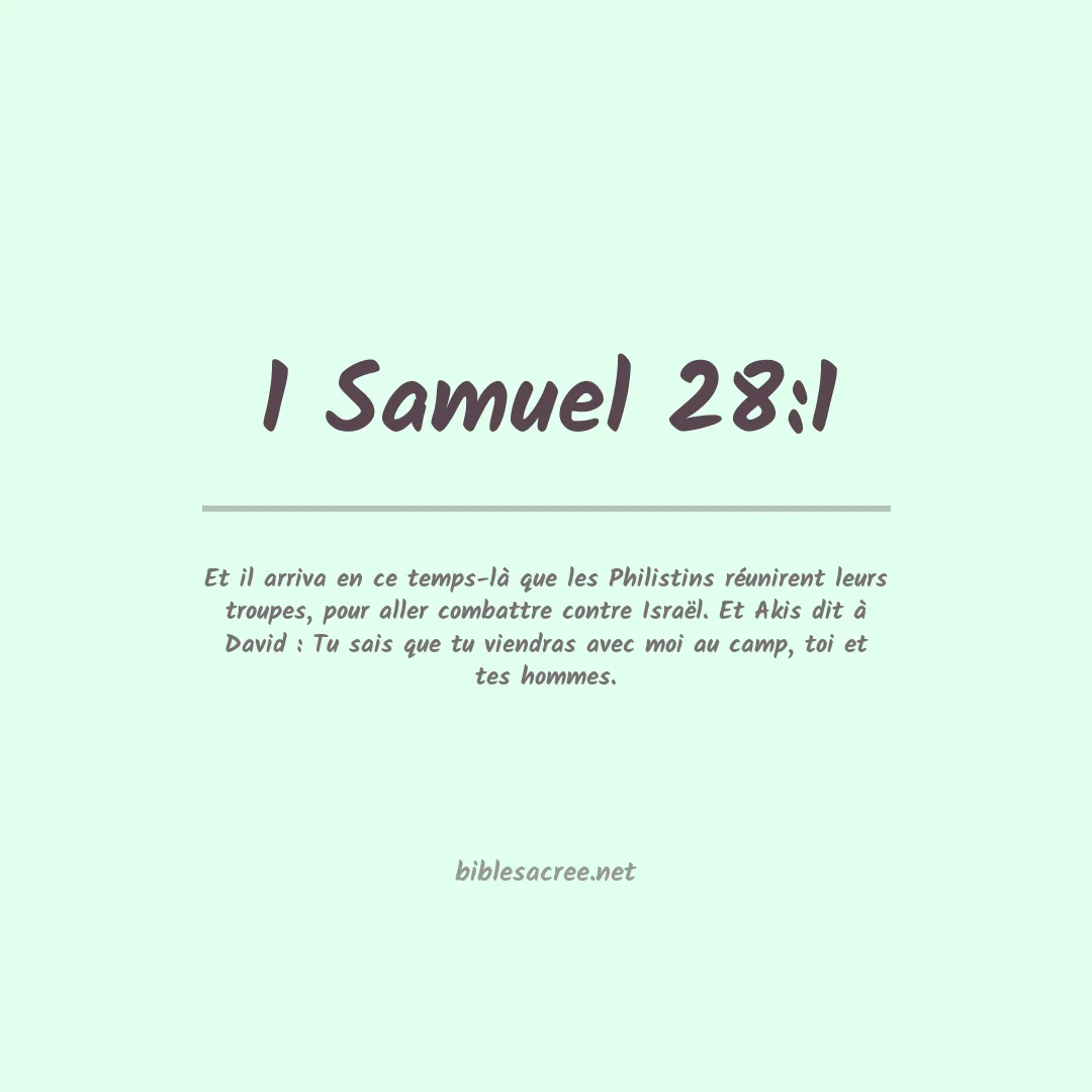 1 Samuel - 28:1
