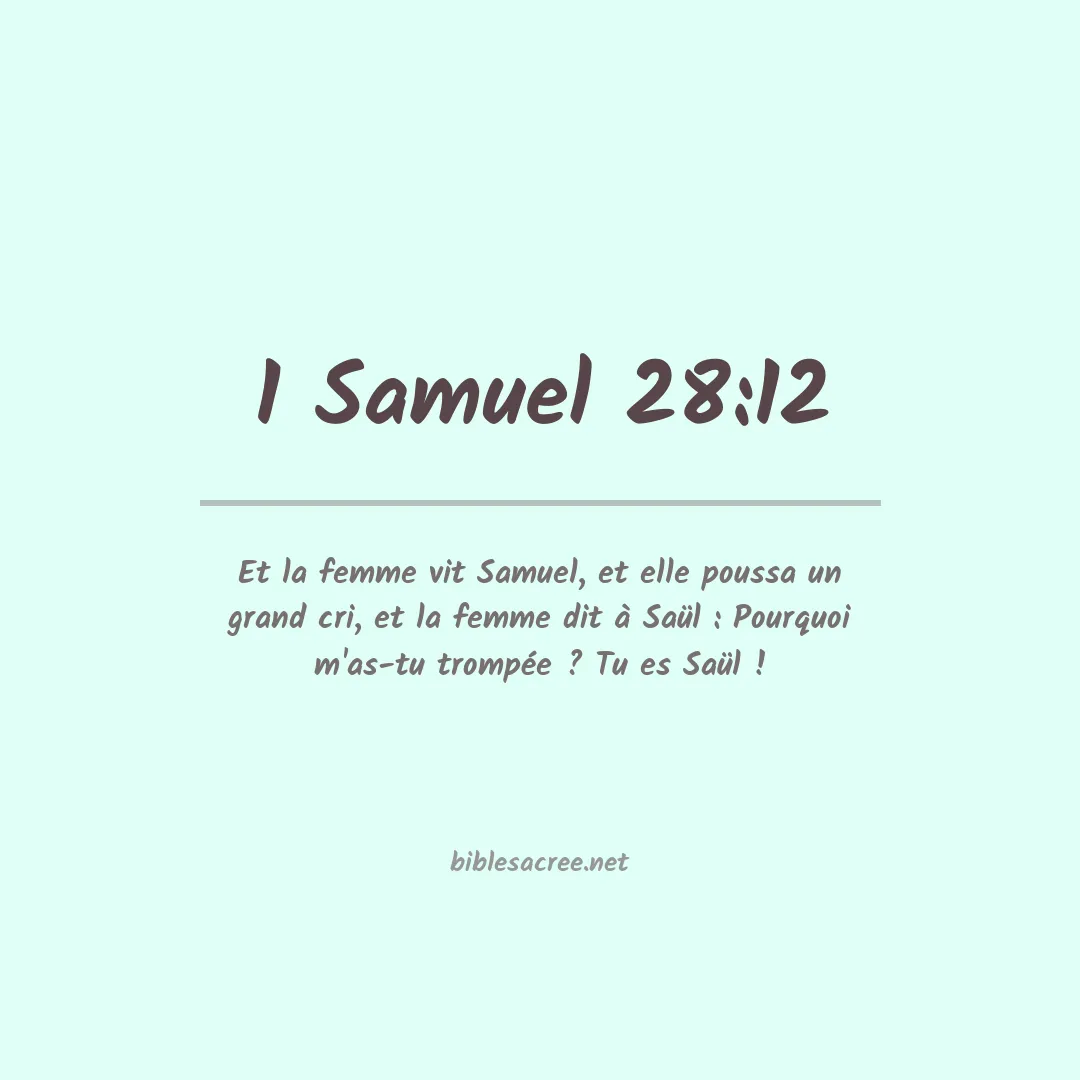 1 Samuel - 28:12