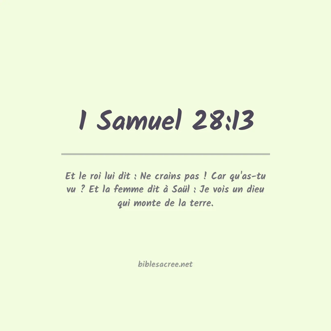 1 Samuel - 28:13