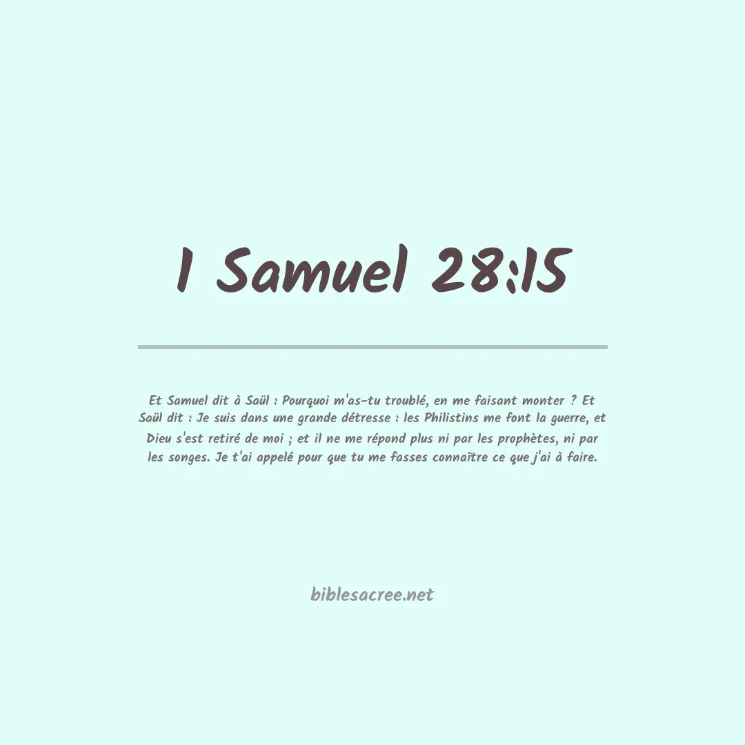 1 Samuel - 28:15