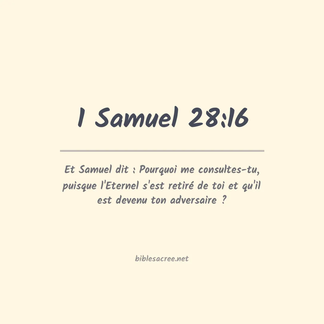 1 Samuel - 28:16