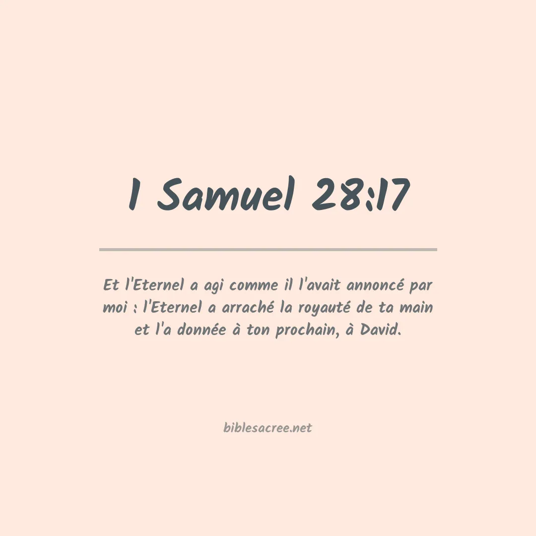 1 Samuel - 28:17