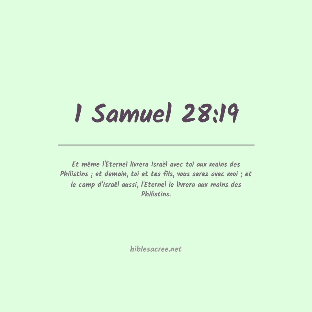 1 Samuel - 28:19